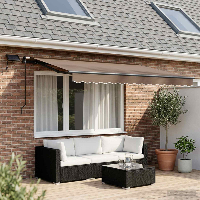 Copertină retractabilă Gri taupe 400 × 350 cm WALTI