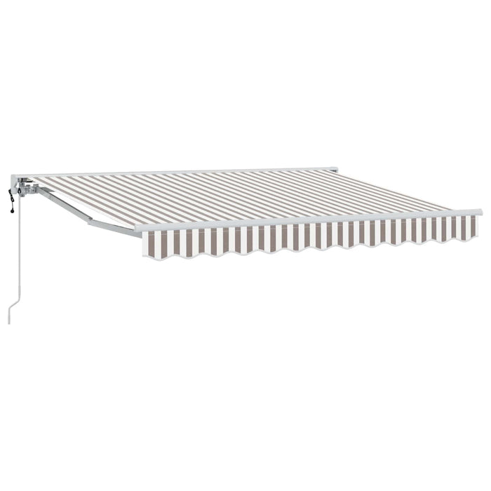 Cort electric retractabil Gri deschis și alb. 4 × 3,5 m WALTI