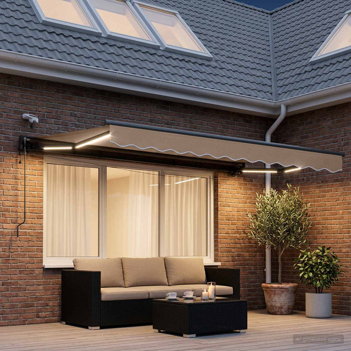 Cort electric retractabil Gri taupe 4 × 3,5 m WALTI