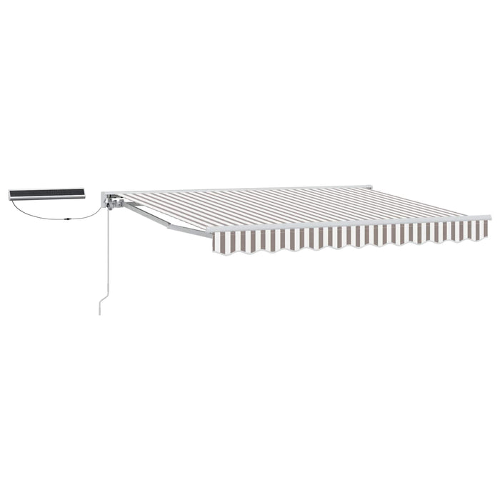 Cort electric retractabil Gri deschis și alb. 4 × 3,5 m WALTI