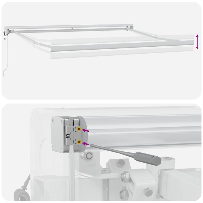 Copertină retractabilă Gri taupe 450 × 300 cm Stofă și Metal - WALTI WALTI