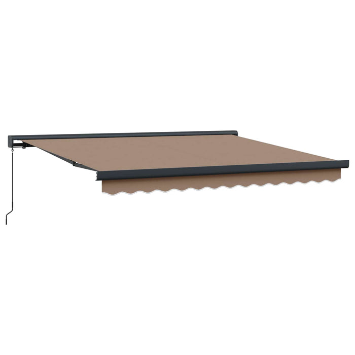 Copertină retractabilă Gri taupe 450 × 300 cm Pânză și Aluminiu - WALTI WALTI