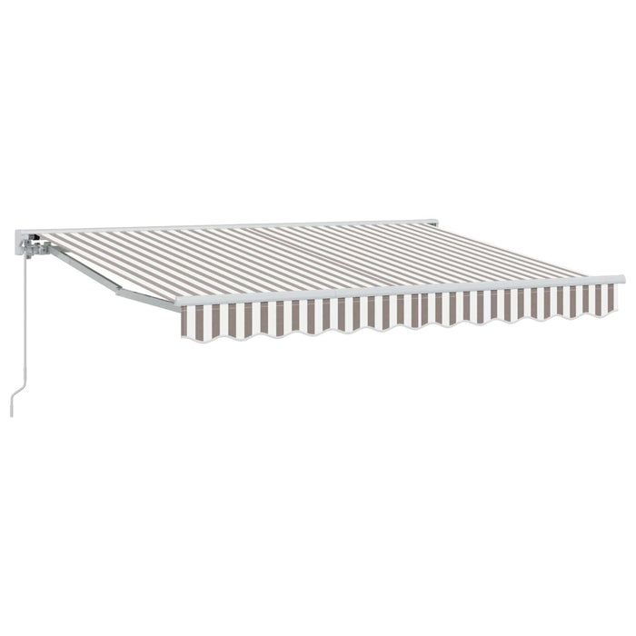 Copertină retractabilă manuală Gri deschis și alb. 4,5 × 3 m WALTI