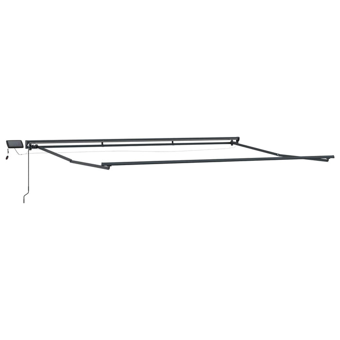 Cadru manual de marchiză cu LED-uri Gri taupe 4,5 × 3 m - WALTI WALTI