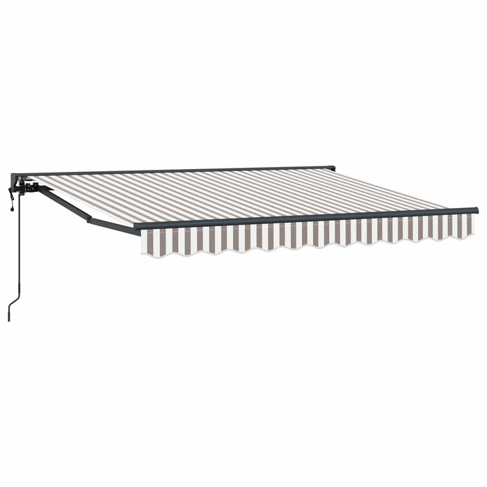 Copertină retractabilă Gri deschis și alb. 4,5 × 3 m WALTI