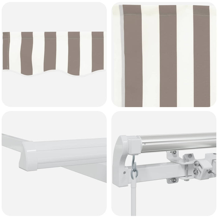 Copertină retractabilă Gri deschis și alb. 500 × 300 cm WALTI