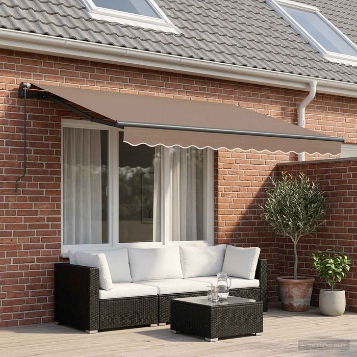Copertină retractabilă Gri taupe 500 × 300 cm - WALTI WALTI