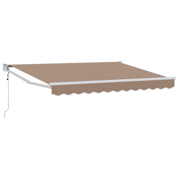 Copertină retractabilă Gri taupe 5 x 3 m Poliester și metal WALTI