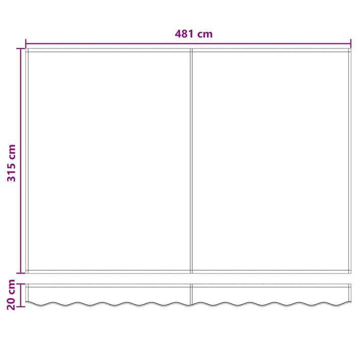 Copertină retractabilă Gri taupe 5 x 3 m Poliester și metal WALTI