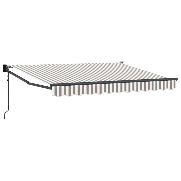 Copertină Gri deschis și alb. 5 x 3 m Poliester și metal WALTI