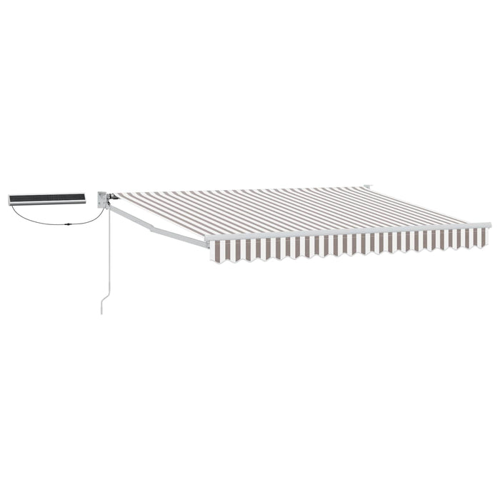 Cort electric retractabil Gri deschis și alb. WALTI
