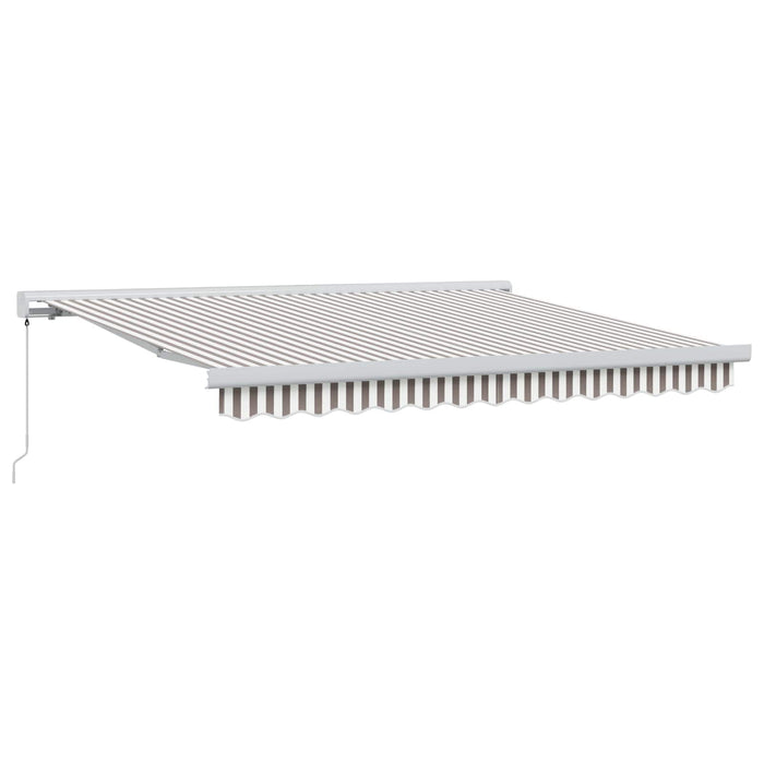 Copertină retractabilă Gri deschis și alb. 500 × 300 cm WALTI