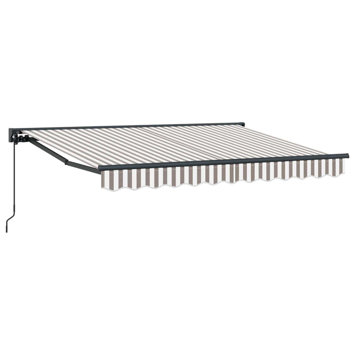 Copertină retractabilă Gri deschis și alb. 5 x 3 m WALTI