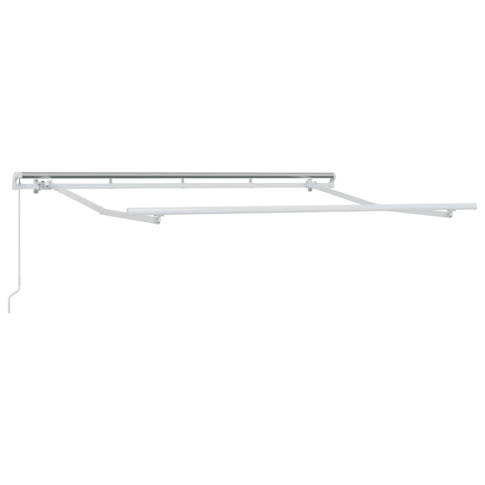 Copertină retractabilă Gri deschis și alb. 500 × 350 cm WALTI