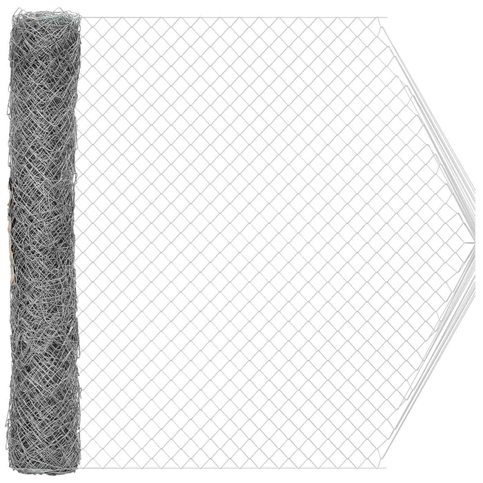 Gard cu plasă de sârmă Galvanizat 2 x 20 m Sticlă - WALTI WALTI