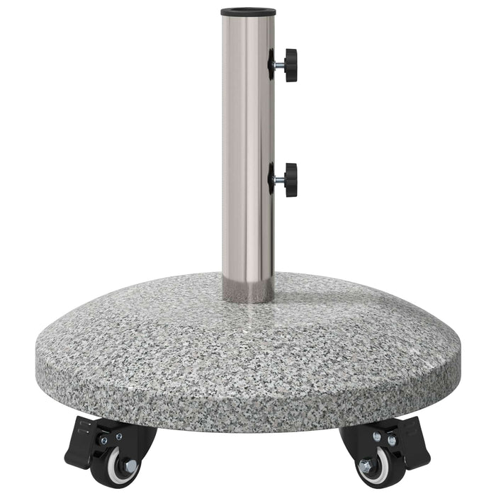 Bază de parasol din granit cu roți pentru stâlp de 4-5 cm Gri WALTI