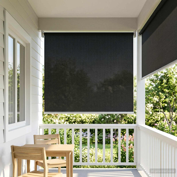 Jaluzea exterioară cu blocare UV de 90% Negru 80 x 140 cm HDPE - WALTI WALTI
