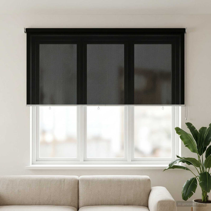Jaluzea exterioară cu blocare UV de 90% Negru 140 x 140 cm HDPE - WALTI WALTI