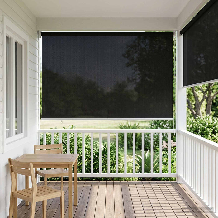 Jaluzea exterioară cu blocare UV de 90% Negru 140 x 140 cm HDPE - WALTI WALTI