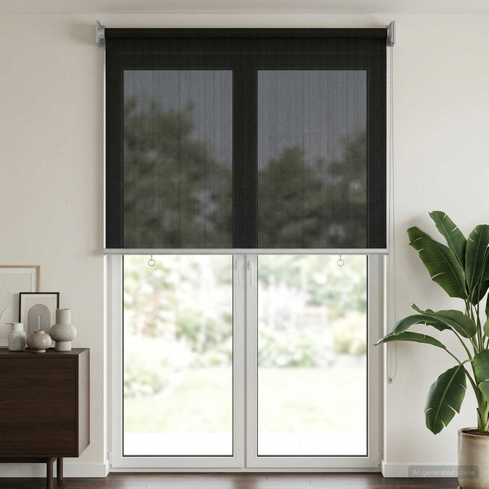 Jaluzea exterioară cu blocare UV de 90% Negru 80 x 230 cm HDPE - WALTI WALTI