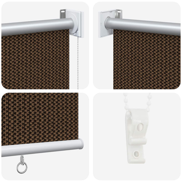 Jaluzea exterioară cu blocare UV de 90% Maro 140 x 140 cm HDPE - WALTI WALTI