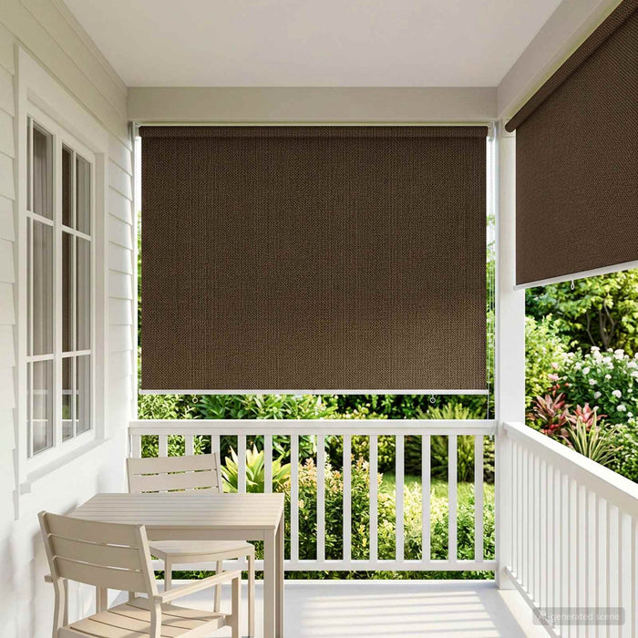 Jaluzea exterioară cu blocare UV de 90% Maro 140 x 140 cm HDPE - WALTI WALTI