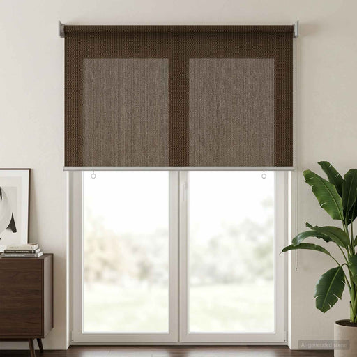 Jaluzea exterioară cu blocare UV de 90% Maro 120 x 230 cm HDPE - WALTI WALTI