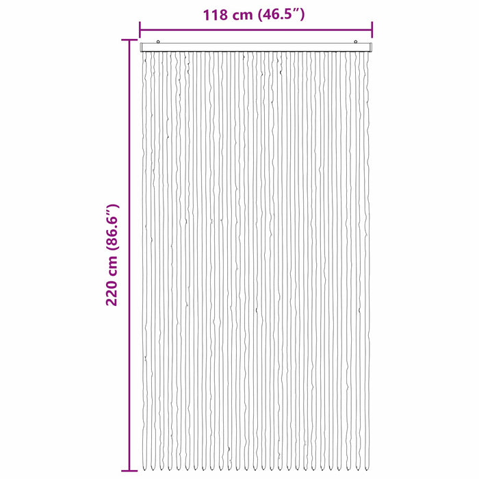 Perdea pentru insecte din chenille Gri și negru 118 x 220 cm WALTI