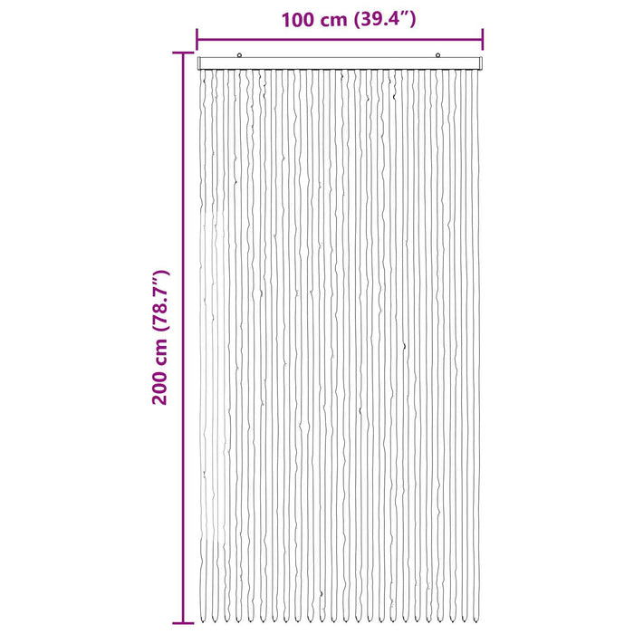 Perdea pentru insecte din chenille Gri și alb 100 x 200 cm WALTI