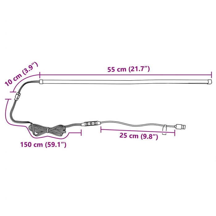 Bandă LED 55 cm Multicolour PVC WALTI