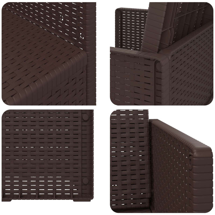 Scaune de Dining pentru Grădină 2 pcs Maro PP - WALTI WALTI