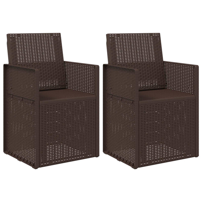 Scaune de Dining pentru Grădină 2 pcs Maro PP - WALTI WALTI