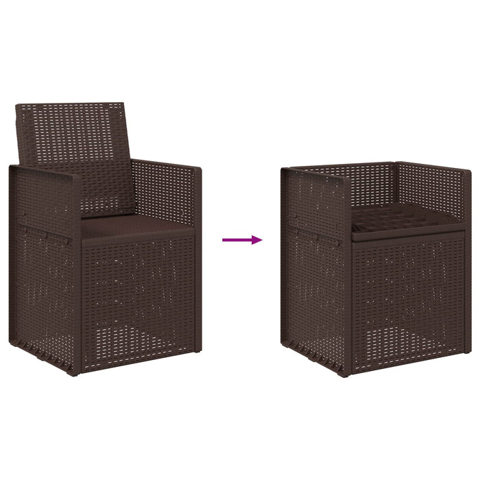 Scaune de Dining pentru Grădină 2 pcs Maro PP - WALTI WALTI