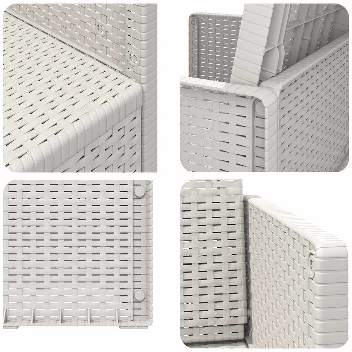 Scaune de Dining pentru Grădină 2 pcs Alb PP - WALTI WALTI
