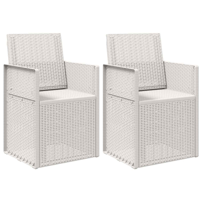 Scaune de Dining pentru Grădină 2 pcs Alb PP - WALTI WALTI