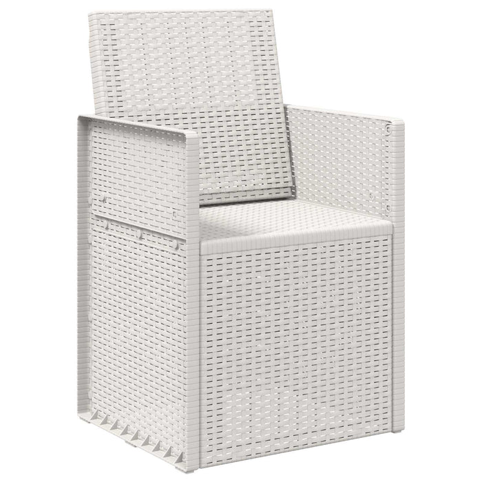 Scaune de Dining pentru Grădină 2 pcs Alb PP - WALTI WALTI