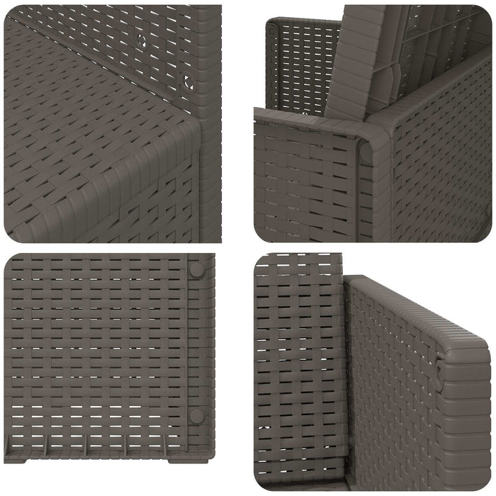 Scaune de Dining pentru Grădină 2 pcs Gri deschis PP - WALTI WALTI