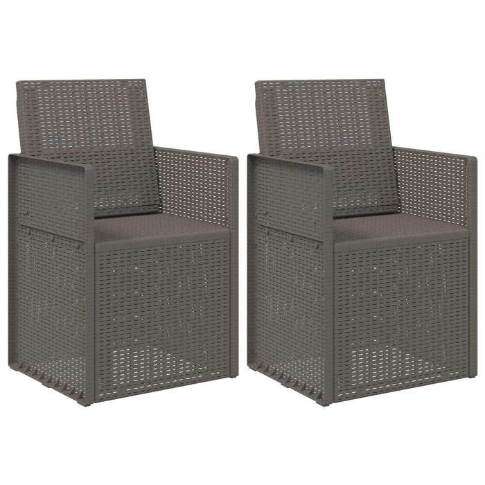 Scaune de Dining pentru Grădină 2 pcs Gri deschis PP - WALTI WALTI