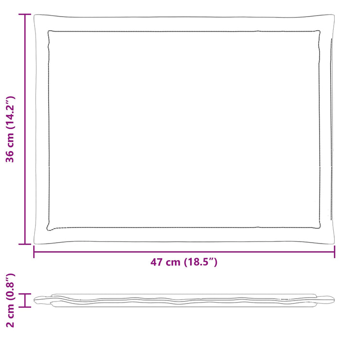 Perne de Șezut 2 pcs Antracit 47 x 36 x 2 cm Poliester WALTI