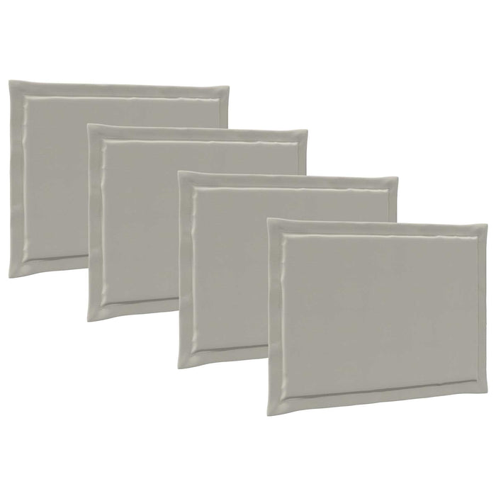 Perne de Șezut 4 pcs Gri deschis 47 x 36 x 2 cm Poliester WALTI