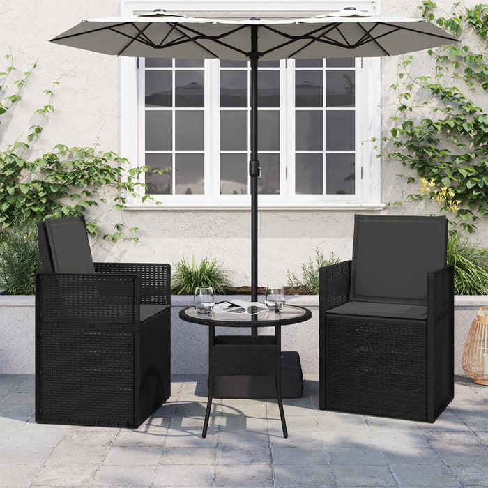 Perne pentru șezut și spătar 2 pcs Antracit 47 x 45 x 2 cm WALTI