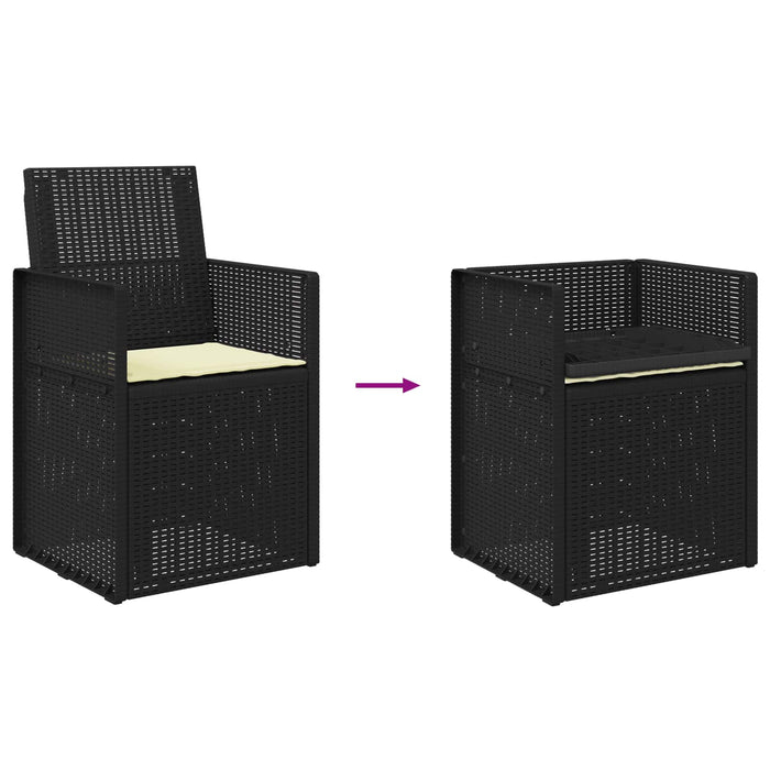 Scaune de Dining pentru Grădină 2 pcs Antracit și crem PP - WALTI WALTI