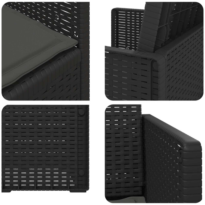 Scaune de Dining pentru Grădină 2 pcs Antracit PP - WALTI WALTI