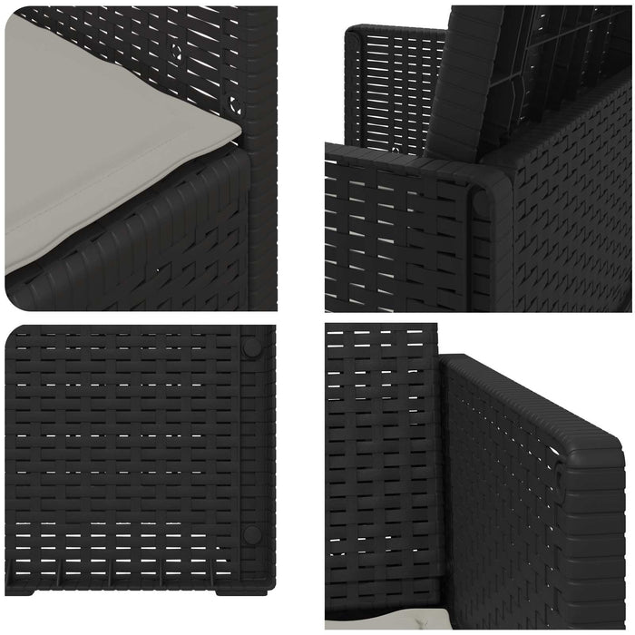 Scaune de Dining pentru Grădină 2 pcs Antracit, Gri deschis PP - WALTI WALTI
