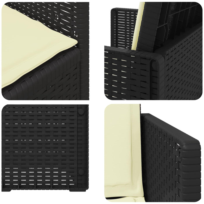 Scaune de Dining pentru Grădină 2 pcs Antracit și crem PP - WALTI WALTI