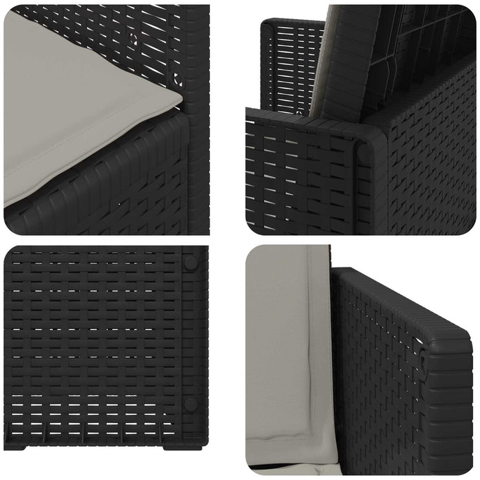 Scaune de Dining pentru Grădină 2 pcs Antracit, Gri deschis PP - WALTI WALTI
