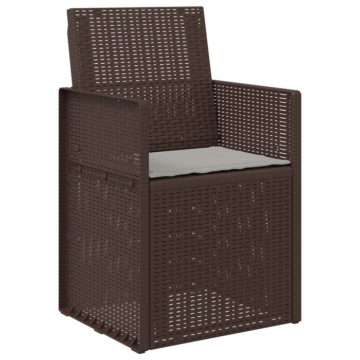 Scaune de Dining pentru Grădină 2 pcs Maro și gri deschis PP - WALTI WALTI