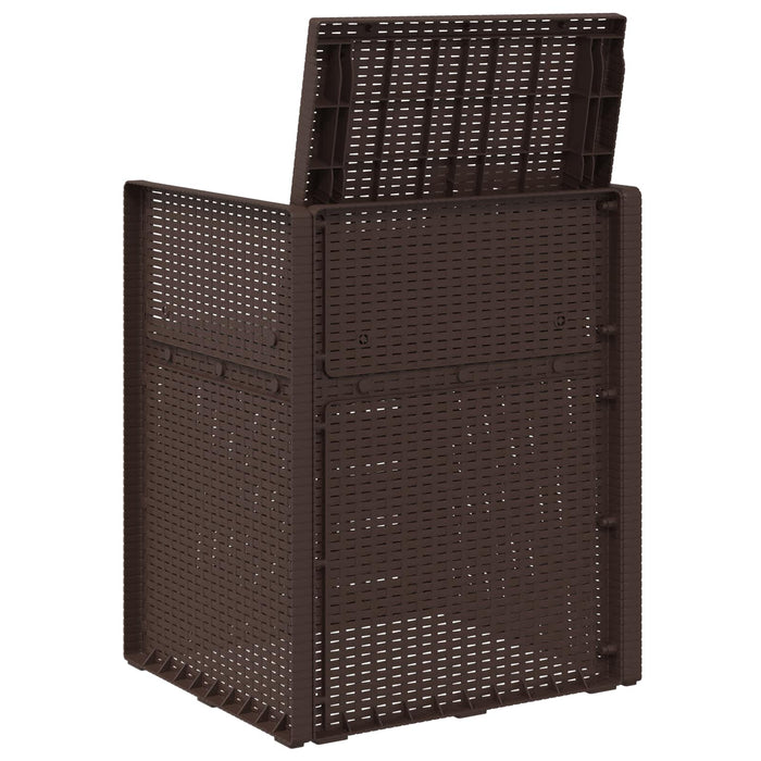 Scaune de Dining pentru Grădină 2 pcs Maro și gri deschis PP - WALTI WALTI