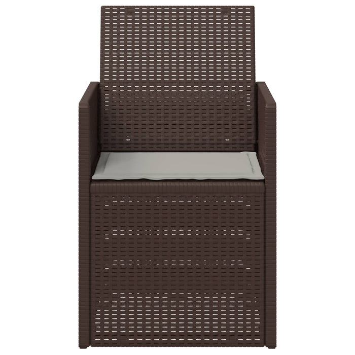 Scaune de Dining pentru Grădină 2 pcs Maro și gri deschis PP - WALTI WALTI