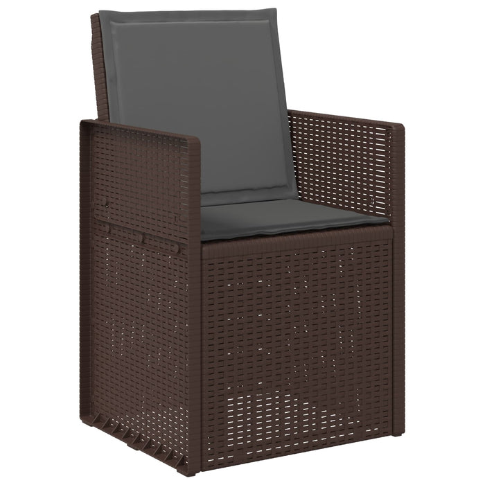 Scaune de Dining pentru Grădină 2 pcs Maro și Antracit PP - WALTI WALTI